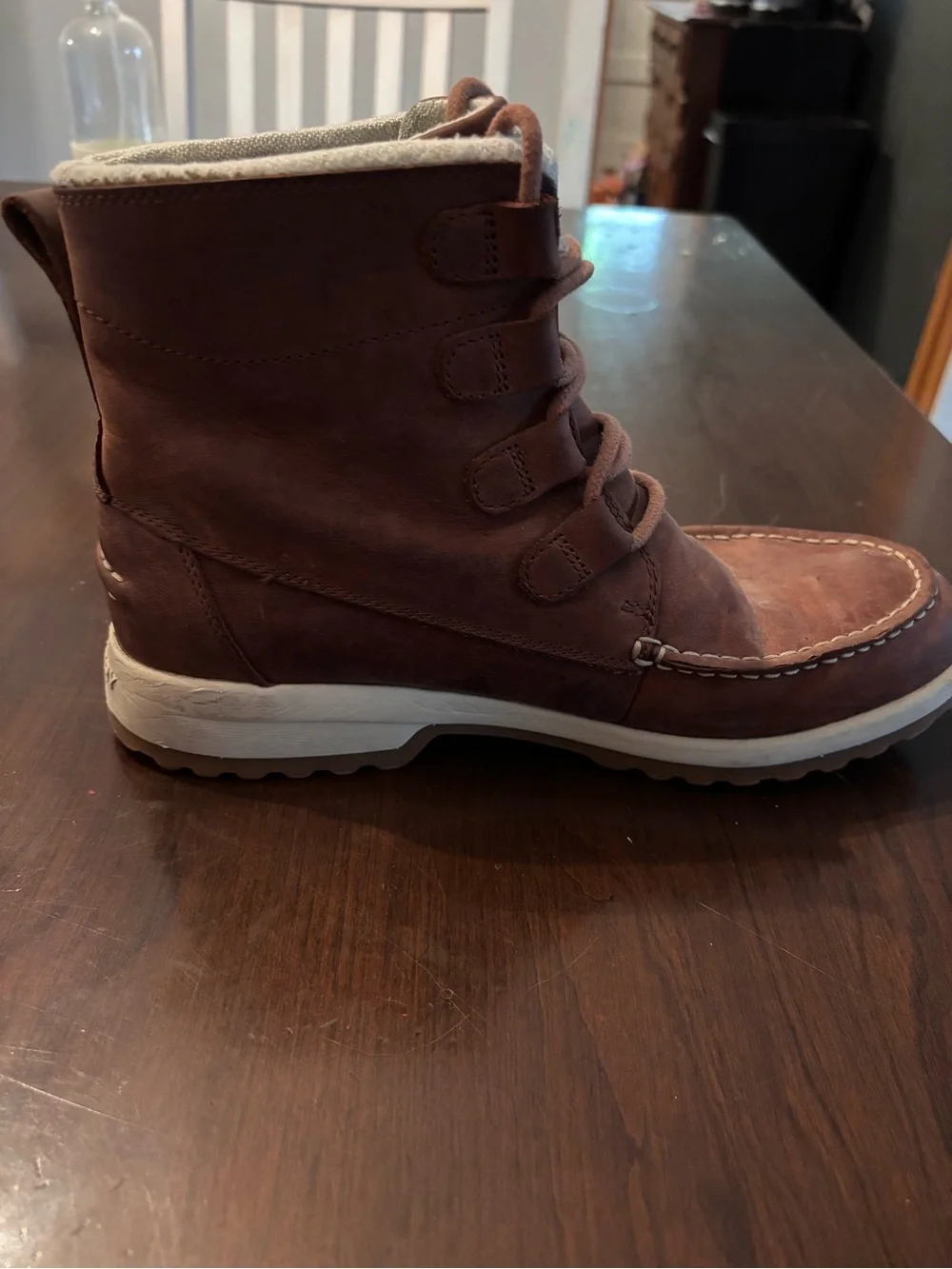 Sperry Brown Leather Lace-Up Women's Winter Boot